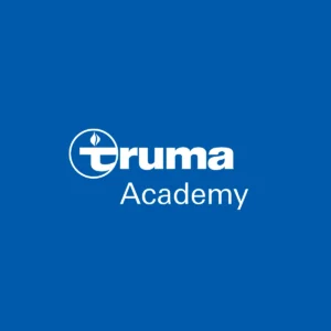 Truma Academy Logo (weiß auf blau)